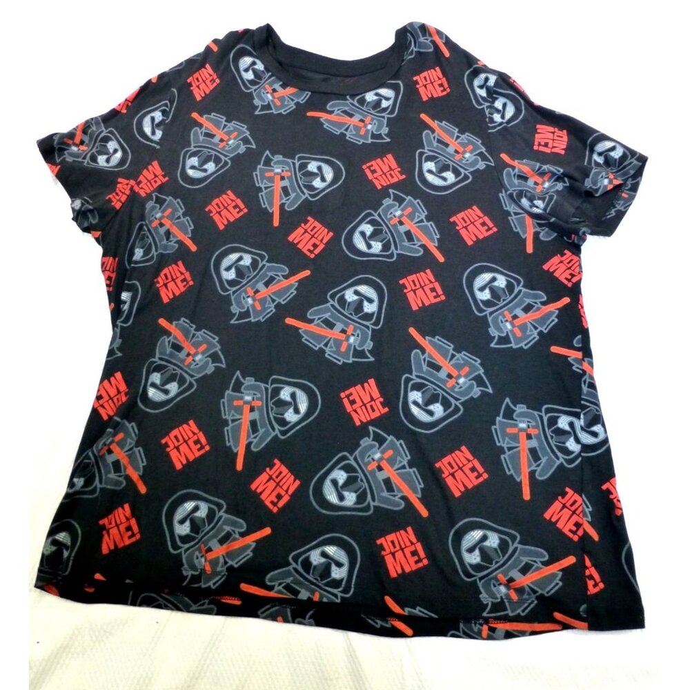 Disney Parks Star Wars Kylo Ren Join Me‎ All Over Print Shirt Mens XL Black Tee